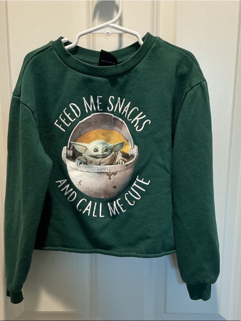 Star Wars Green Grogu 'Feed Me Snacks' Kids Sweatshirt